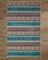 Deerlux Boho Living Room Area Rug with Nonslip Backing, Turquoise Aztec Pattern, 8 x 10 Ft Large